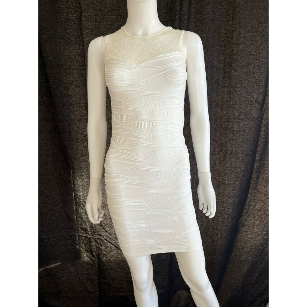 Colorful Women's Dress Lace Summer Beach Cocktail Bodycon White Size S